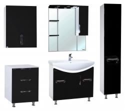 Тумба с раковиной Bellezza Лагуна 85 черная